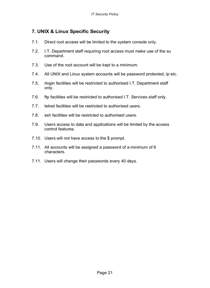 image for page I.T. SECURITY POLICY