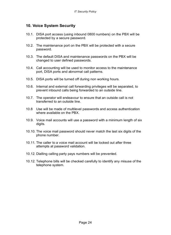 image for page I.T. SECURITY POLICY
