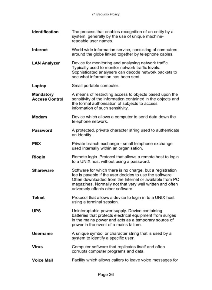 image for page I.T. SECURITY POLICY