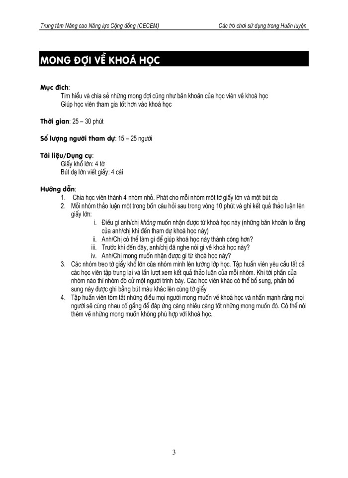 image for page Các trò chơi sử dụng trong huấn luyện