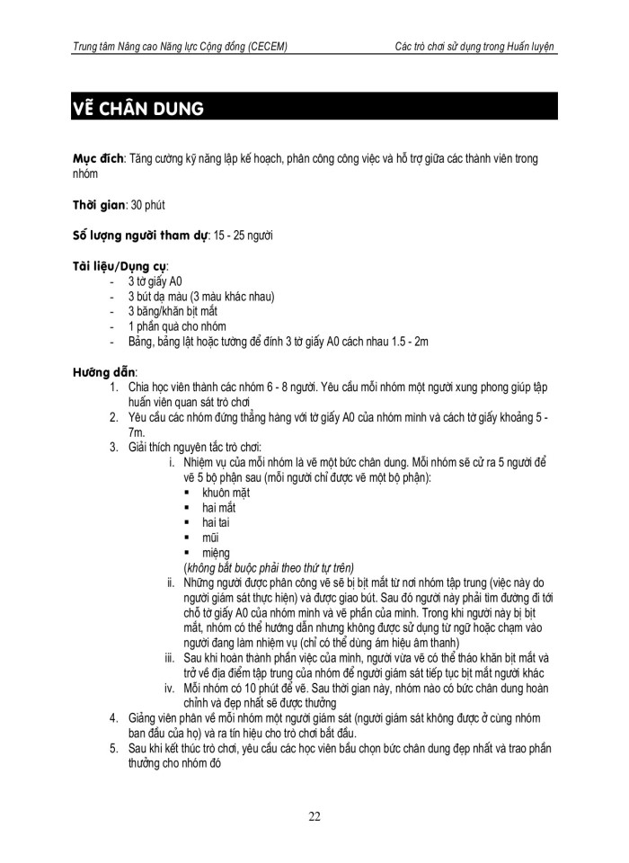 image for page Các trò chơi sử dụng trong huấn luyện