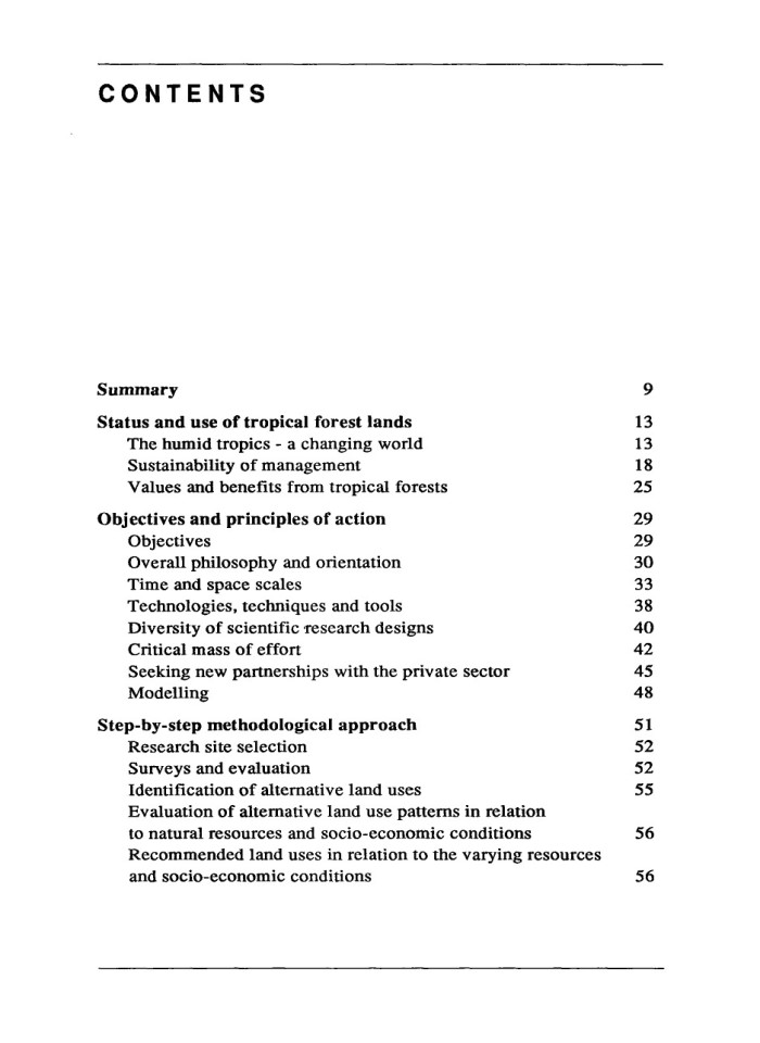 image for page Economic and ecological sustainability of tropical rain forest management