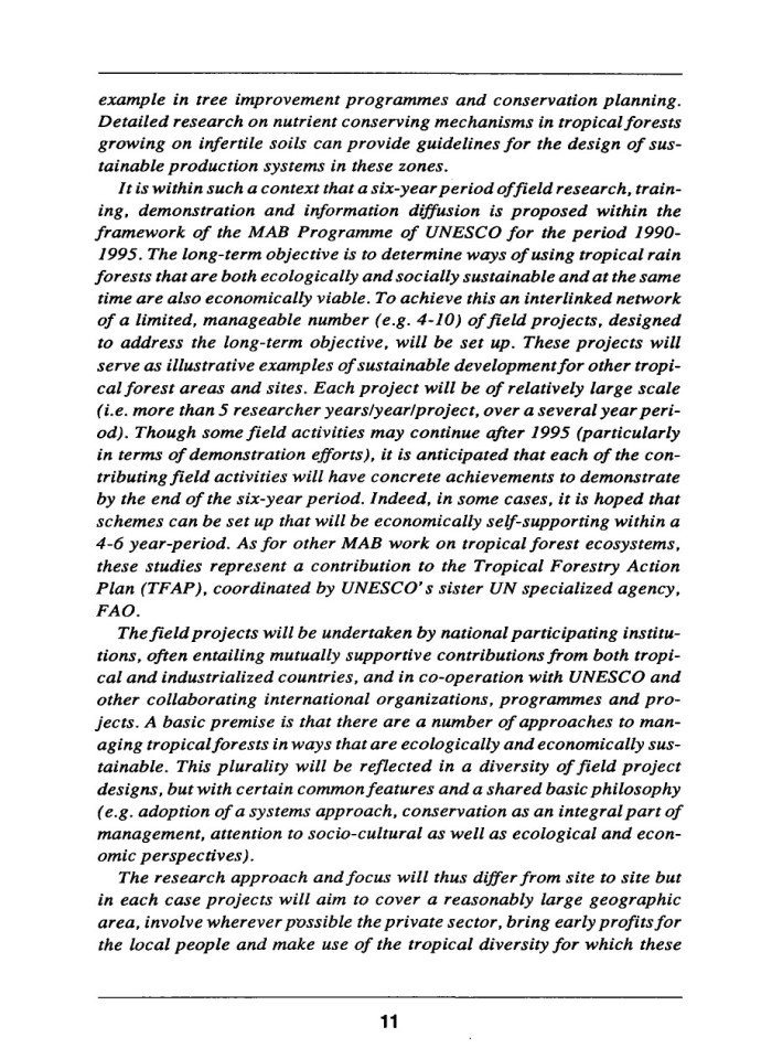 image for page Economic and ecological sustainability of tropical rain forest management