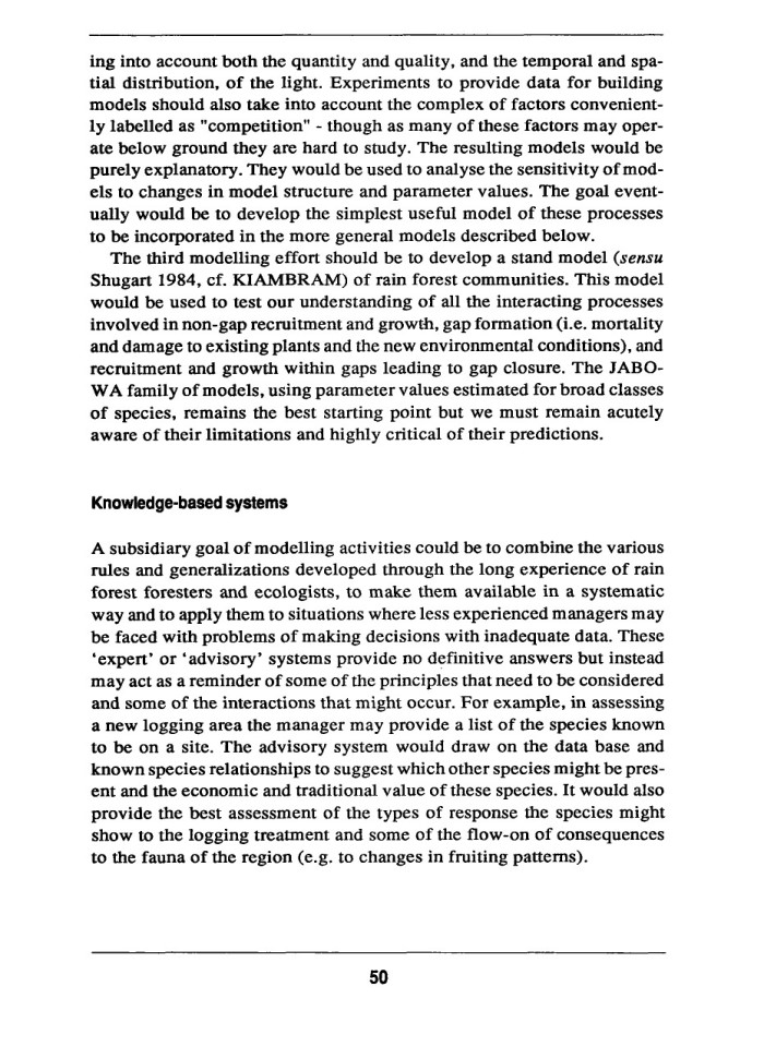 image for page Economic and ecological sustainability of tropical rain forest management