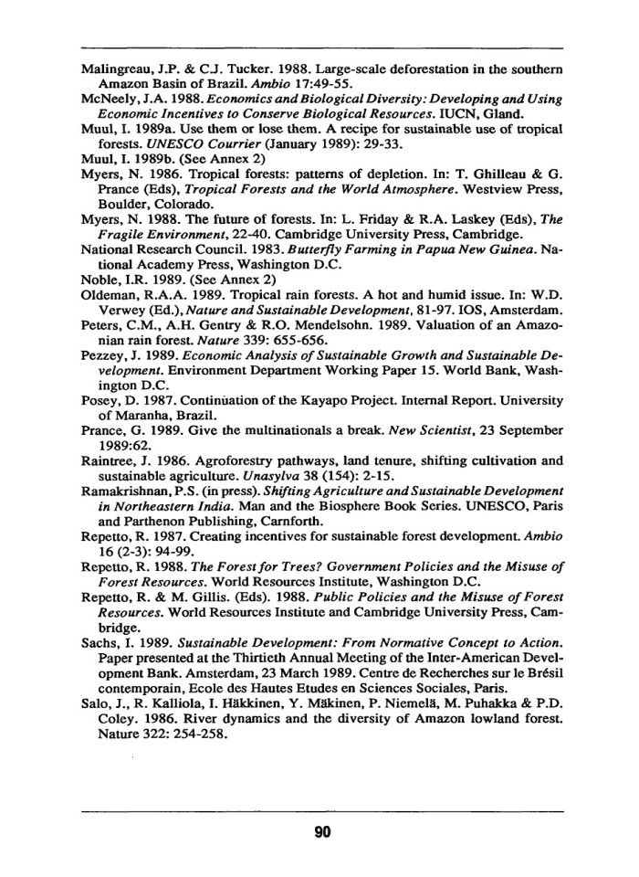 image for page Economic and ecological sustainability of tropical rain forest management