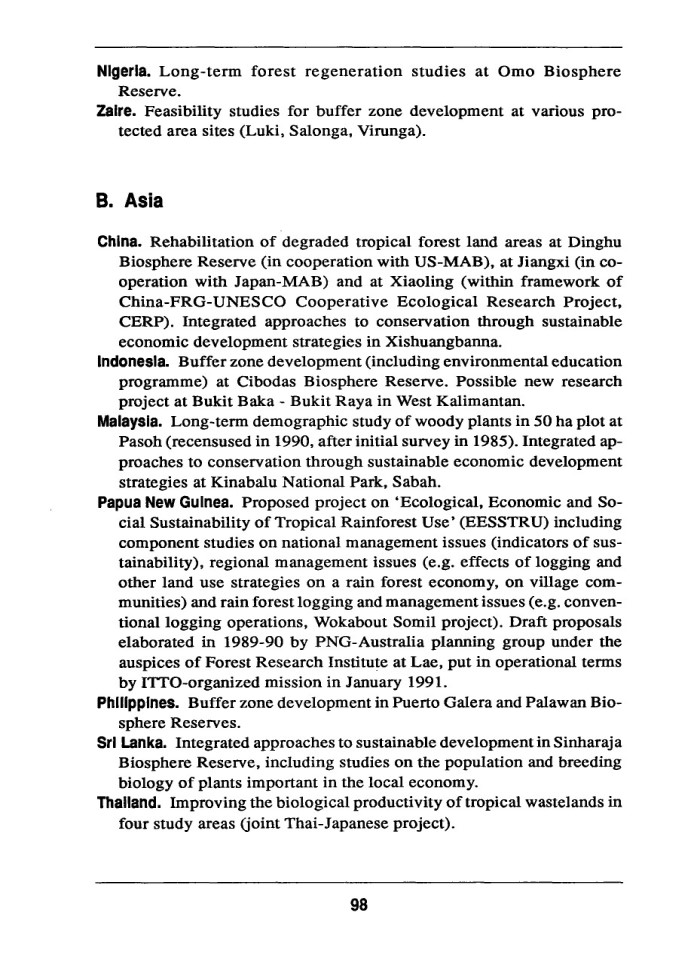 image for page Economic and ecological sustainability of tropical rain forest management
