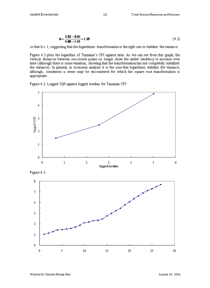 image for page Trends, Spurious Regression and Transformations to Stationary