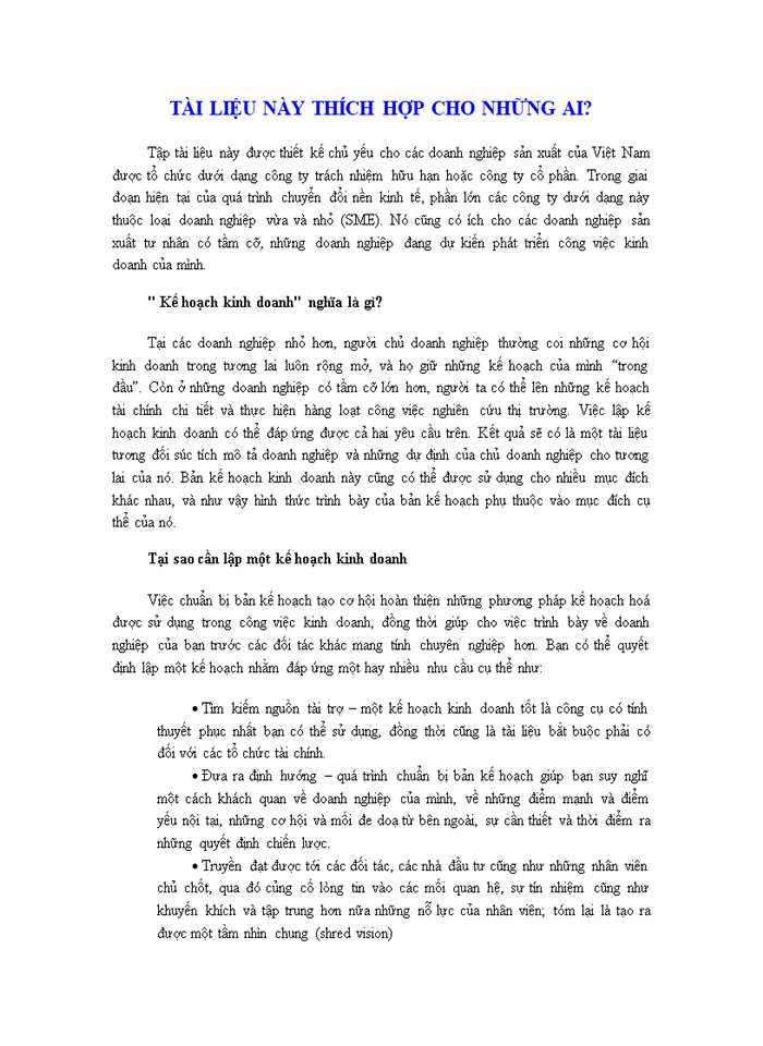 image for page Lập kế hoạch kinh doanh