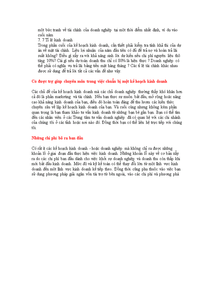 image for page Lập kế hoạch kinh doanh