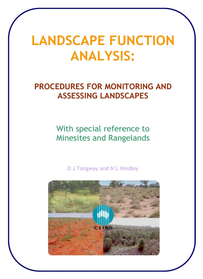 image for page Procedures for monitoring and assessing landscapes