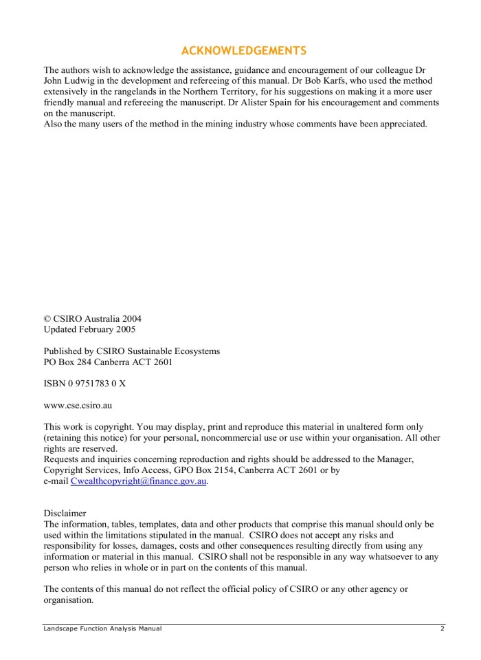 image for page Procedures for monitoring and assessing landscapes