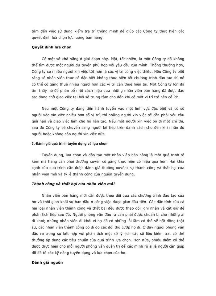 image for page Tuyển dụng, lựa chọn và đào tạo nhân viên bán hàng