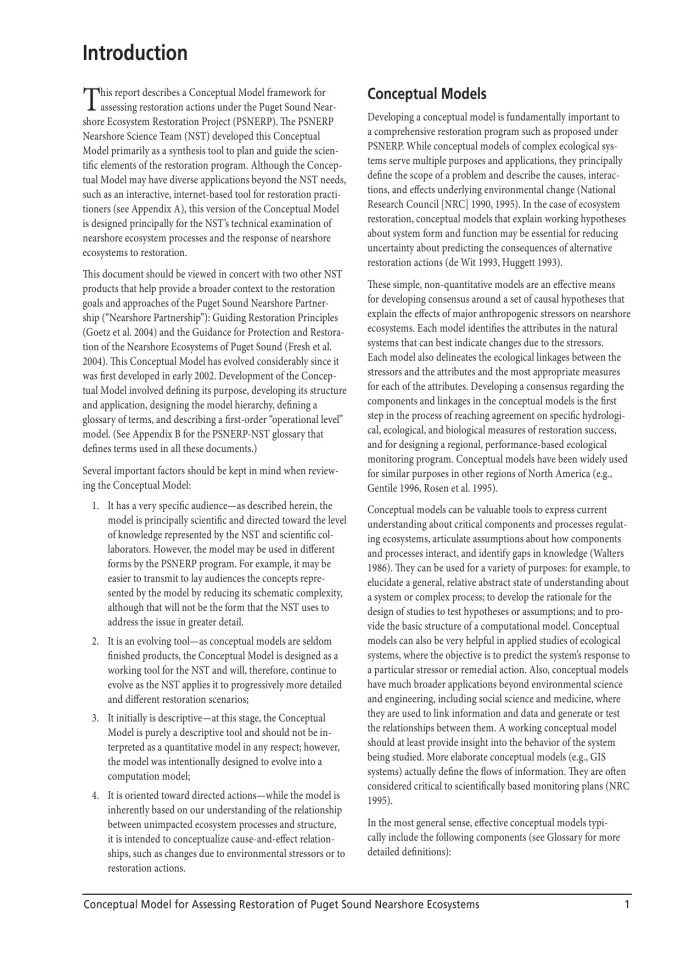 image for page Conceptual Model for Assessing Restoration of Puget Sound Nearshore Ecosystems