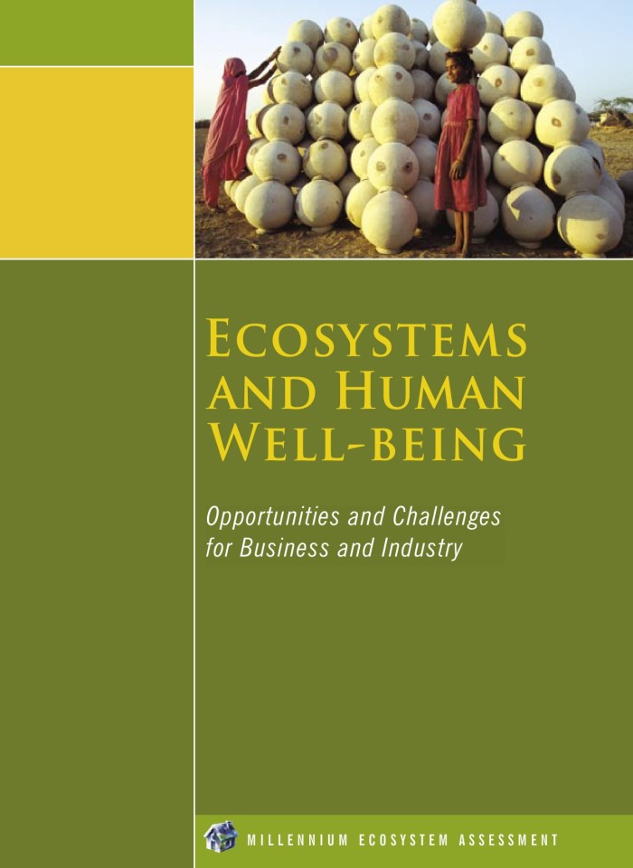 Ecosystems and human well-being