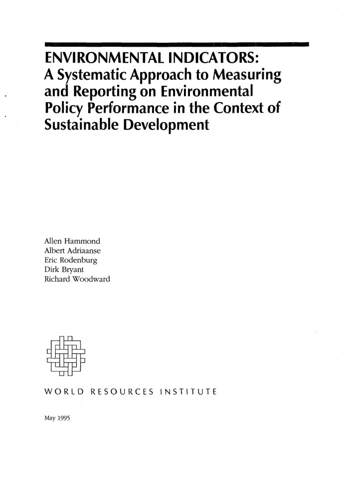 image for page Environmental indicators