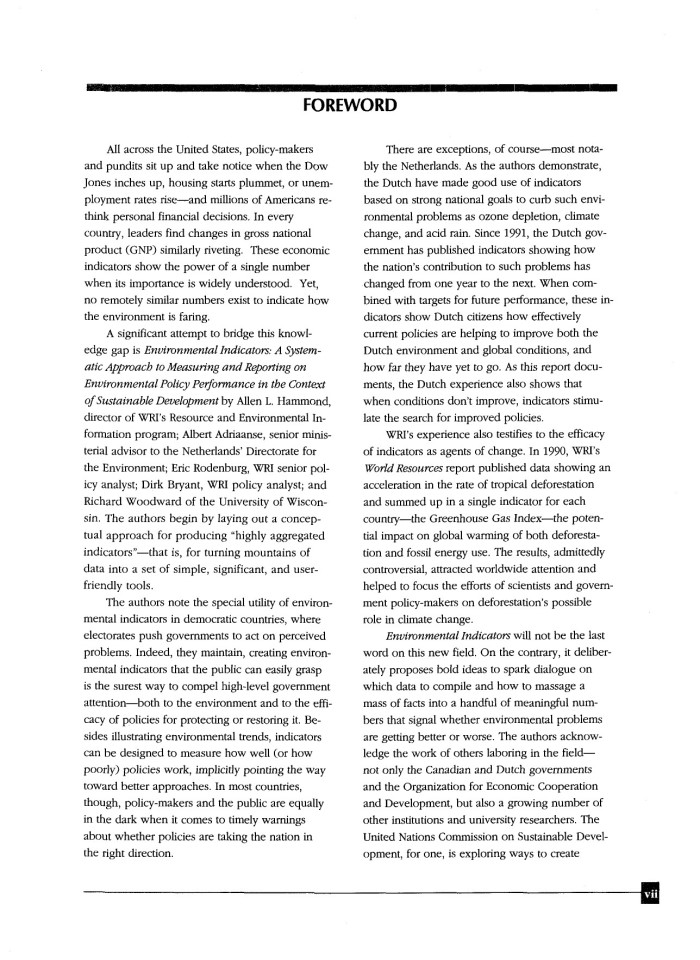 image for page Environmental indicators