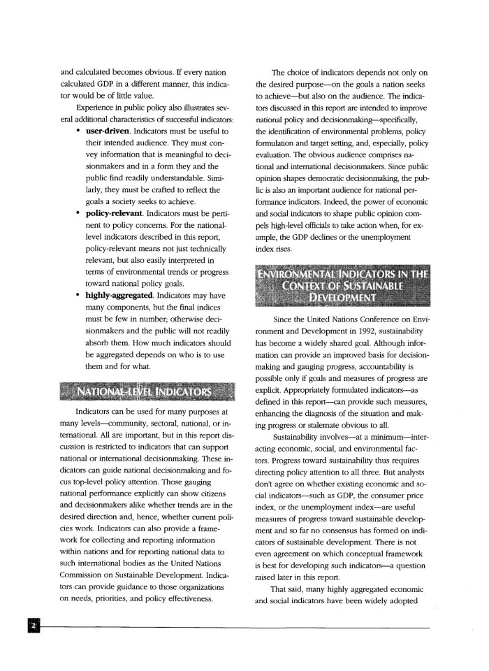 image for page Environmental indicators