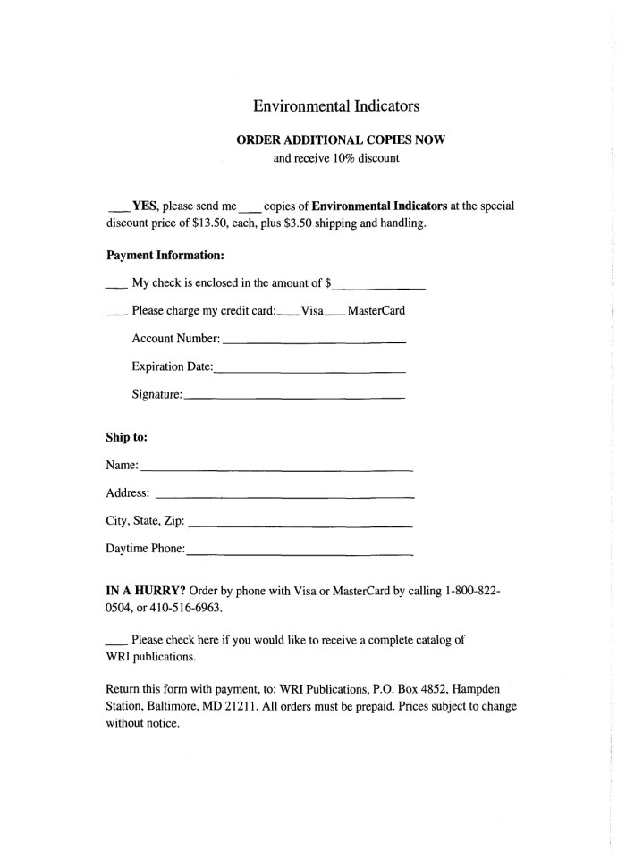 image for page Environmental indicators