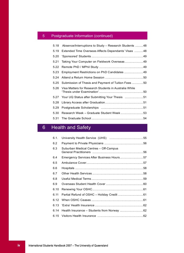 image for page Handbook for international students