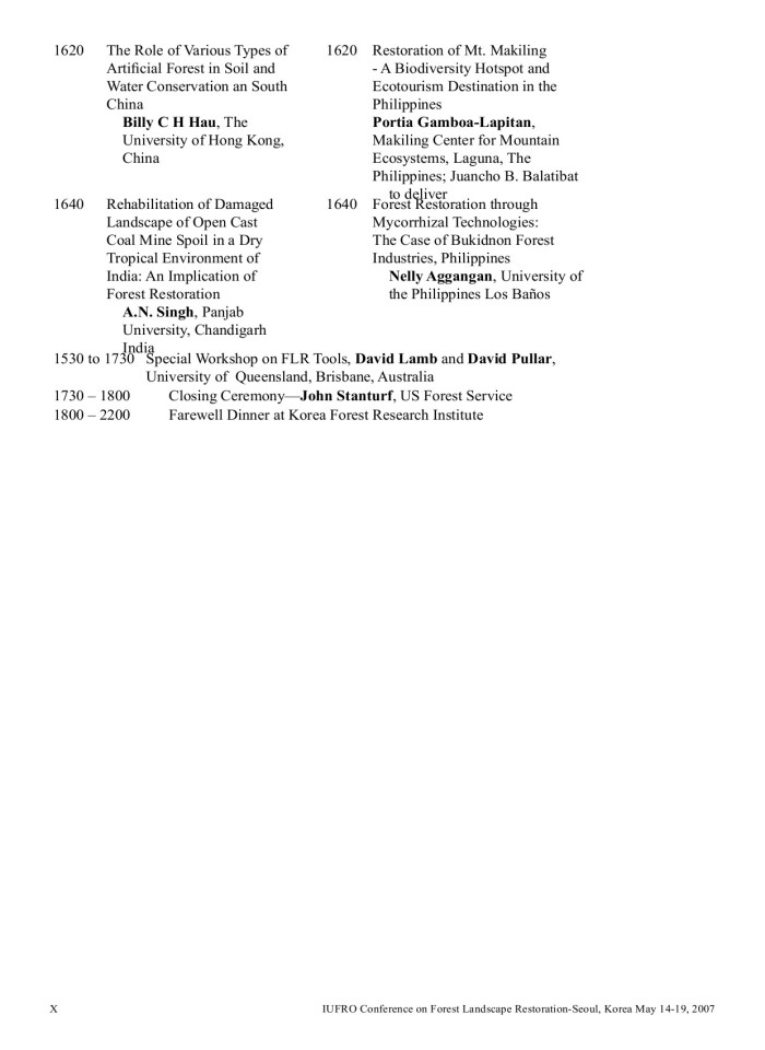 image for page IUFRO Conference on Forest Landscape Restoration