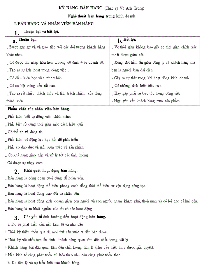 image for page Nghệ thuật bán hàng trong kinh doanh