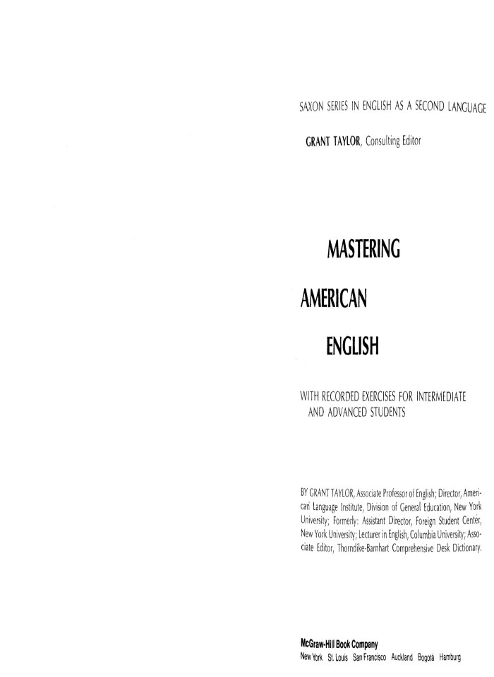 image for page Mastering american englist