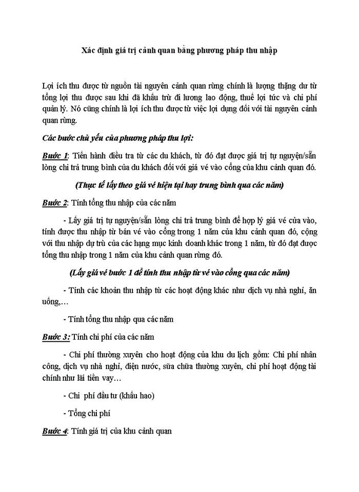 image for page Xác định giá trị cảnh quan bằng phương pháp thu nhập