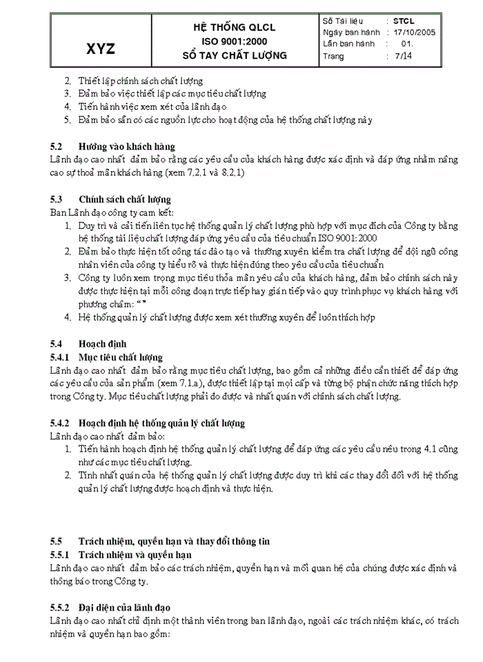 image for page Sổ tay chất lượng hệ thống quản lý chất lượng iso 9001: 2000