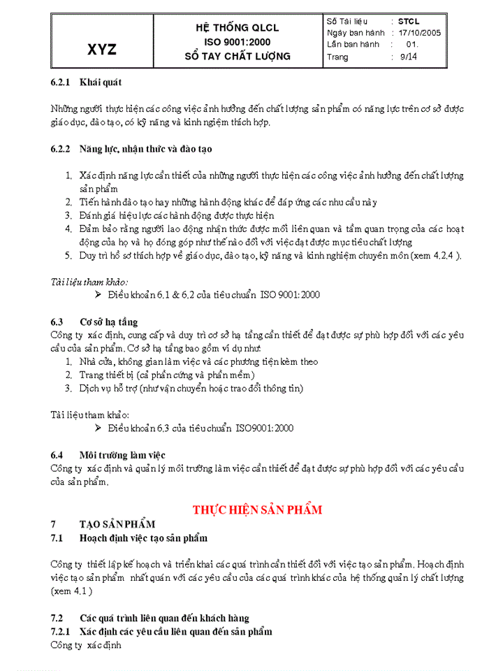 image for page Sổ tay chất lượng hệ thống quản lý chất lượng iso 9001: 2000