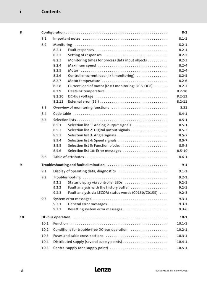 image for page evs93xx 9300 servo inverter v6-0 en