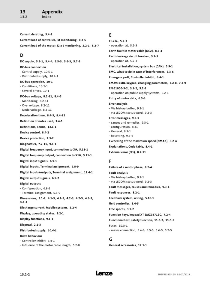 image for page evs93xx 9300 servo inverter v6-0 en