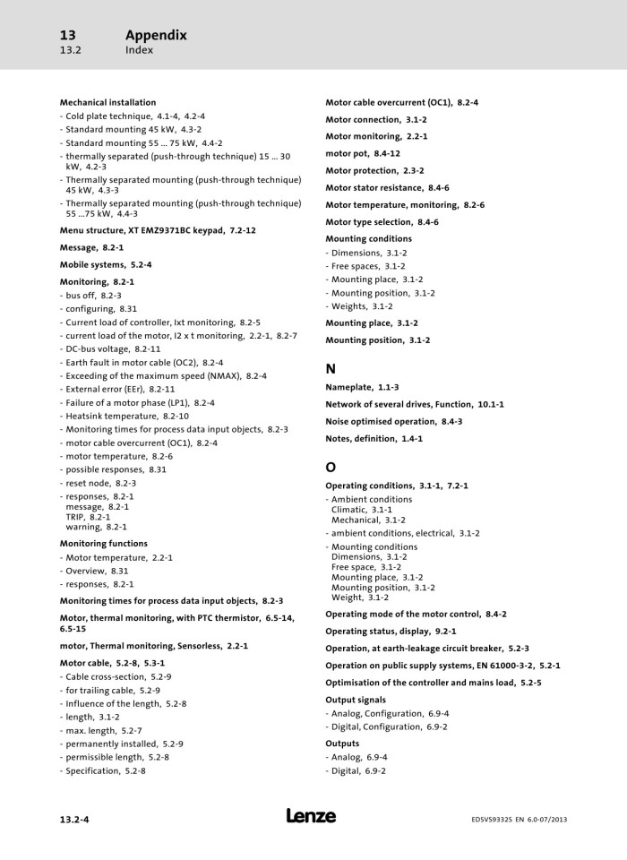 image for page evs93xx 9300 servo inverter v6-0 en