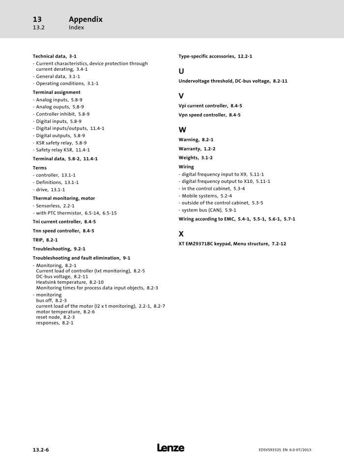 image for page evs93xx 9300 servo inverter v6-0 en