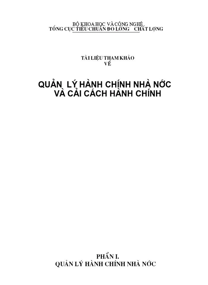 Quản  lý hành chính nhà nước và cải cách hành chính