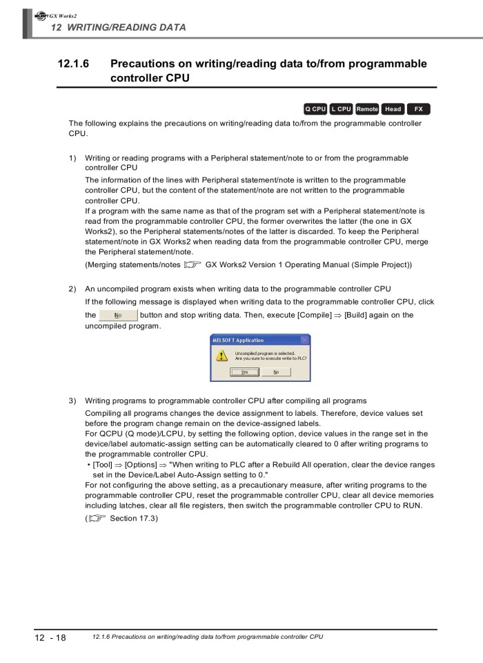 image for page GX works2 operating manual