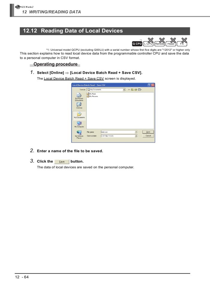 image for page GX works2 operating manual