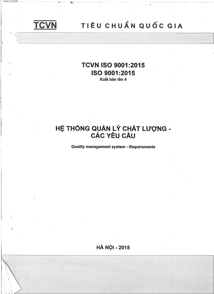 Hệ thống quản lý chất lượng - các yêu cầu