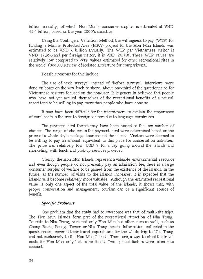 image for page Analysis of the Recreational Value of the Coral-surrounded Hon Mun Islands in Vietnam