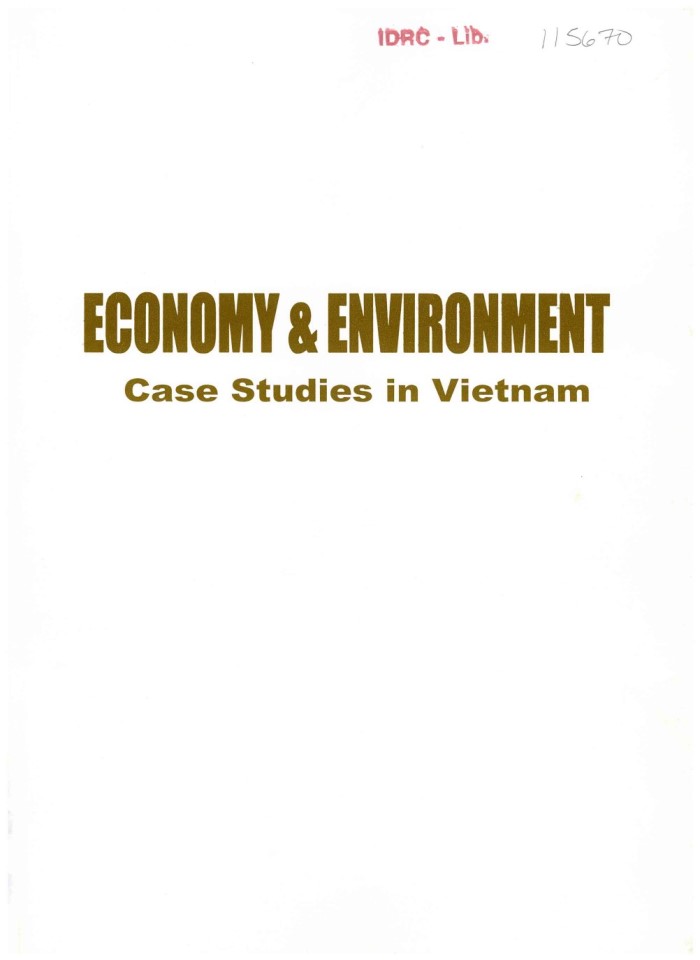 image for page Economy & Environment case studies in VietNam