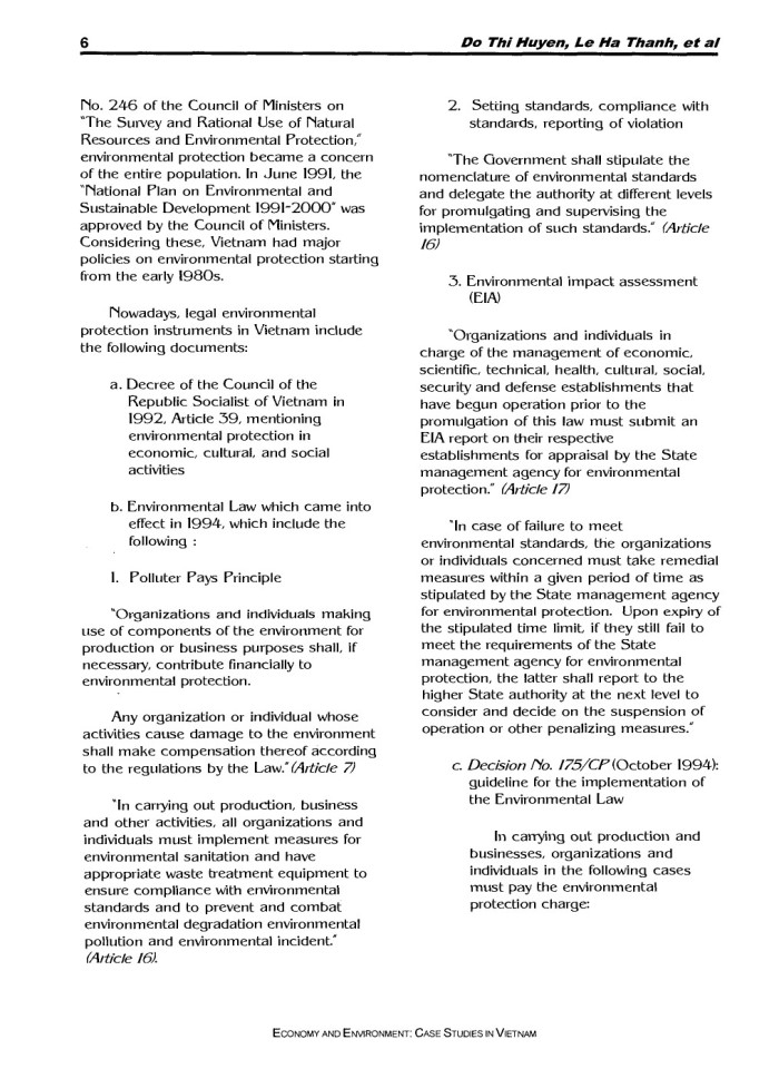 image for page Economy & Environment case studies in VietNam