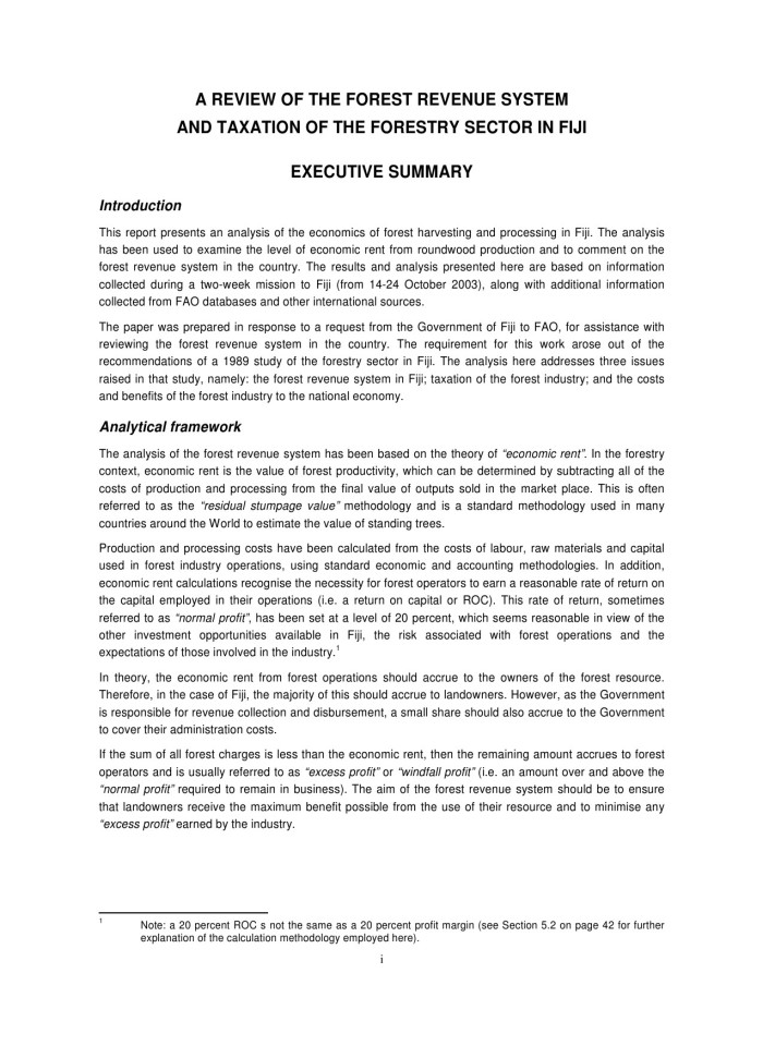image for page Đánh giá hệ thống doanh thu rừng và thuế của ngành lâm sản tại fiji