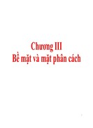 Bề mặt và mặt phân cách