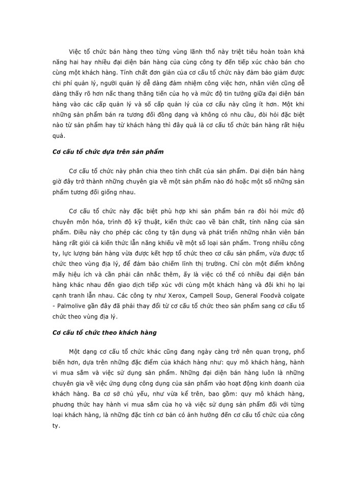 image for page Chiến lược và cơ cấu tổ chức lực lượng bán hàng công ty