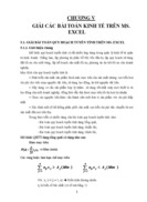 Giải các bài toán kinh tế trên ms. excel