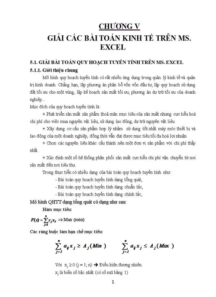 image for page Giải các bài toán kinh tế trên ms. excel