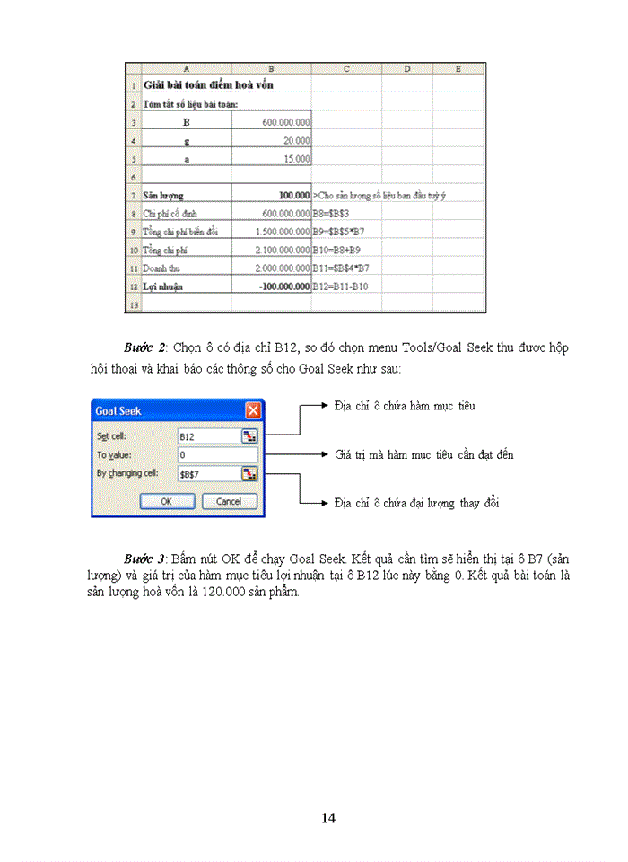 image for page Giải các bài toán kinh tế trên ms. excel