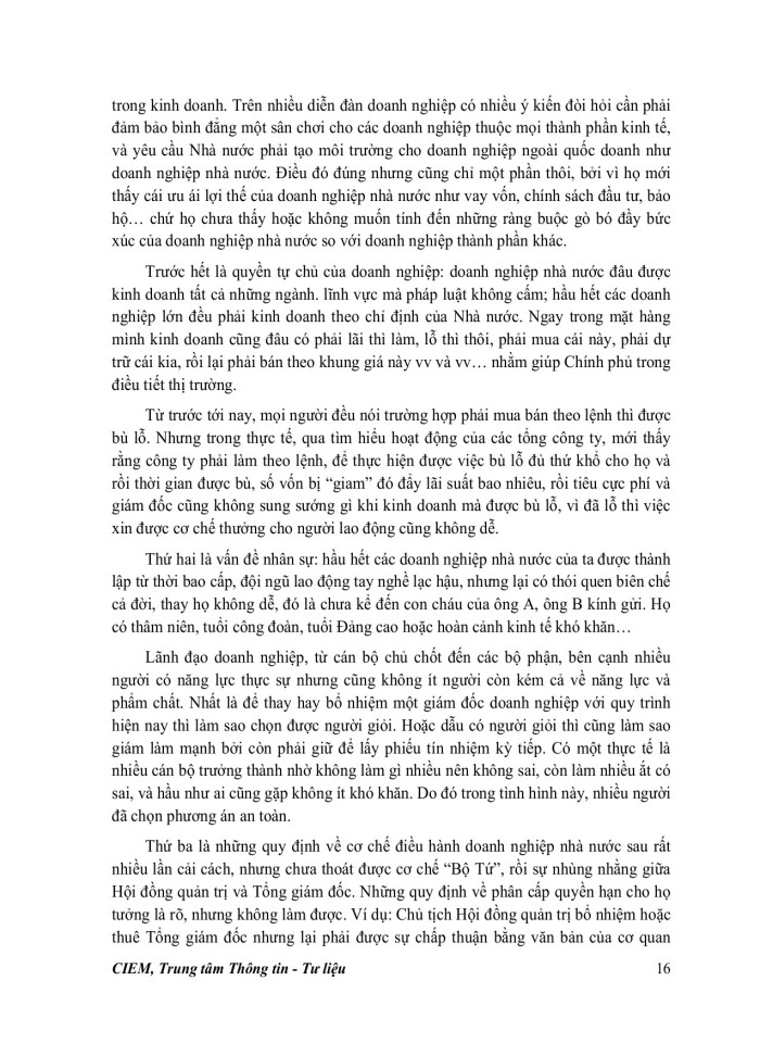 image for page Cải cách, nâng cao hiệu quả sức cạnh tranh của doanh nghiệp nhà nước trong quá trình hội nhập kinh tế quốc tế