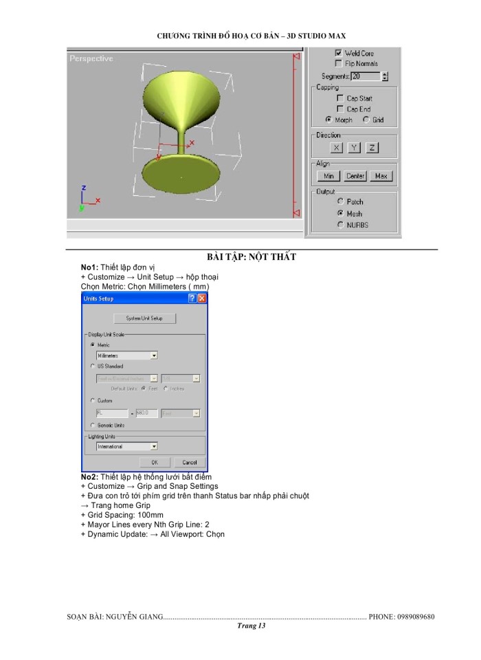 image for page Giáo trình đồ họa 3D studio max sử dụng hệ tọa độ local coordinates