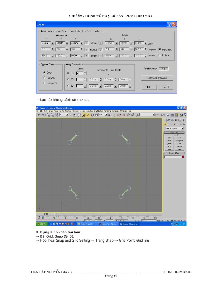 image for page Giáo trình đồ họa 3D studio max sử dụng hệ tọa độ local coordinates