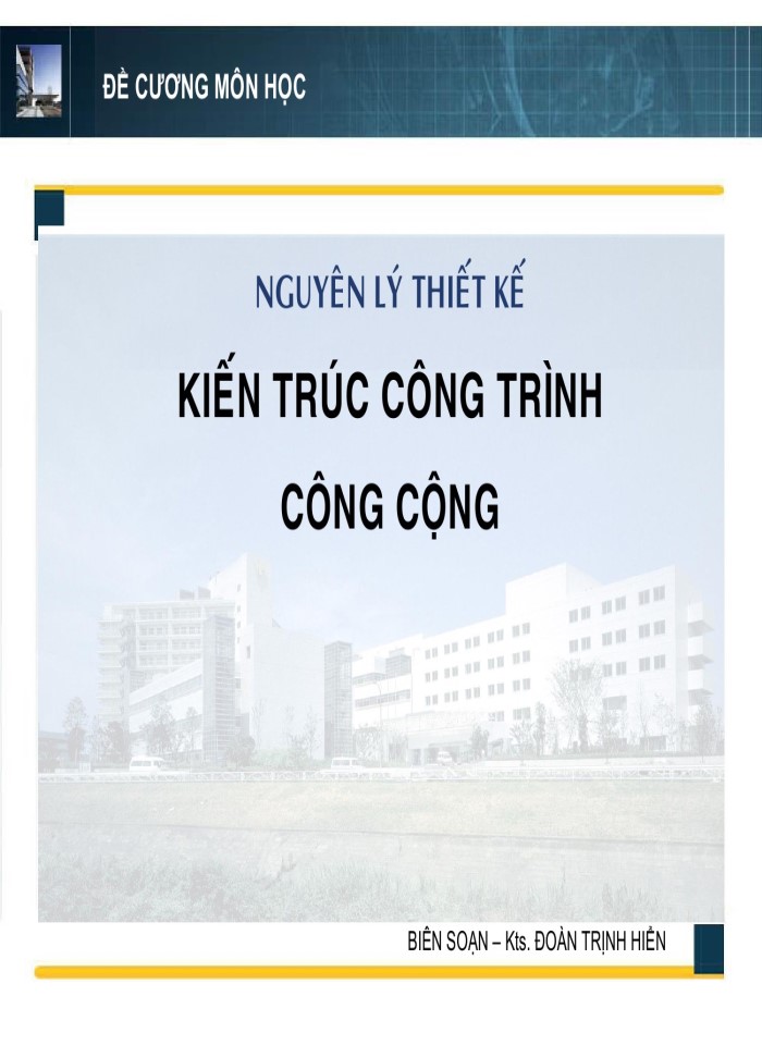 Nguyên lý thiết kế kiến trúc công trình công cộng